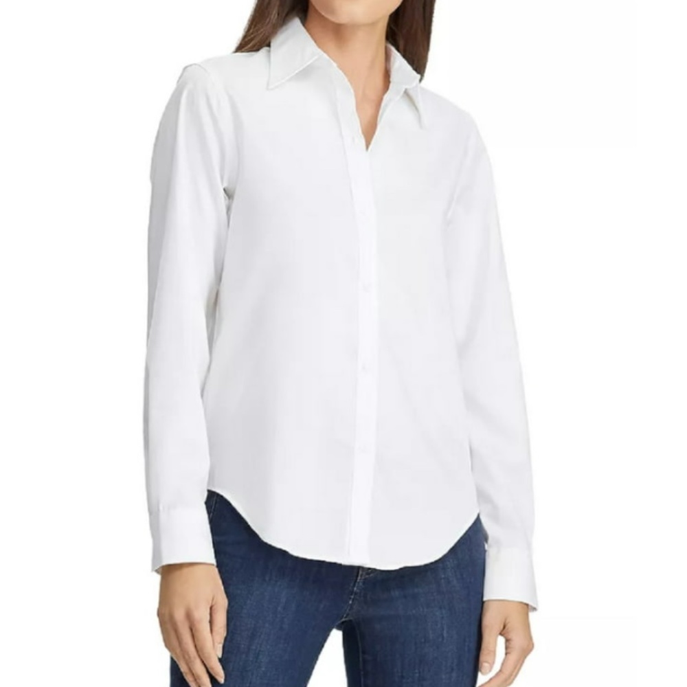 LAUREN RALPH LAUREN BLACK LABEL White Classic No Iron Button Down Shirt